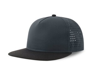 ATLANTIS HEADWEAR AT247 - Flat visor cap made of recycled polyester Navy / Black
