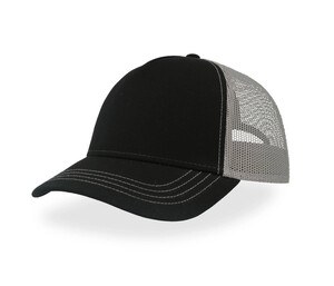 ATLANTIS HEADWEAR AT249 - Rapper-Mütze aus recyceltem Polyester Schwarz / Grau