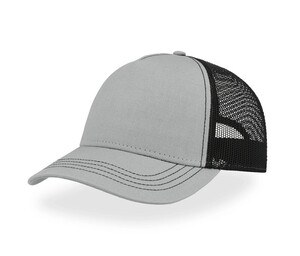ATLANTIS HEADWEAR AT249 - Recycled polyester canvas Rapper cap Grey / Black