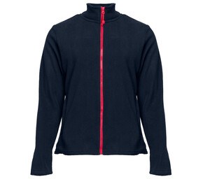 BLACK & MATCH BM701 - Women's zipped fleece jacket Navy / Red