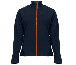 BLACK & MATCH BM701 - Women's zipped fleece jacket Navy / Orange