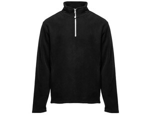 BLACK&MATCH BM505 - 1/4 zip fleece jacket Black/Whi
