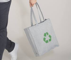 NEWGEN NG110 - Sac shopping en coton recyclé avec soufflet