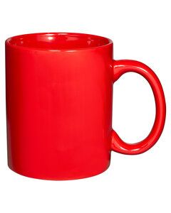 Prime Line CM100 - 11oz Basic C Handle Ceramic Mug Red