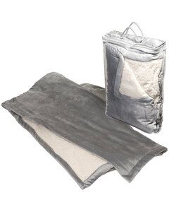 Prime Line OD304 - Micro Mink Sherpa Blanket Gray