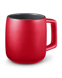 Prime Line CM113 - 15oz Geo Square Handle Ceramic Mug Rojo