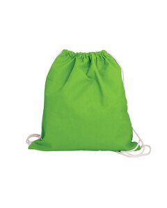 Prime Line BG400 - Cotton Canvas Drawstring Backpack Lime Green