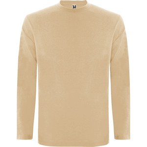 Roly CA1217 - EXTREME Long-sleeve t-shirt in tubular fabric and 4-layer crew neck Sand