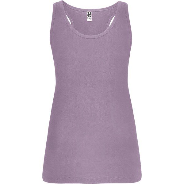 Roly CA6535 - BRENDA Slim-fit tank top with ribbed armholes and loose and rolled ribbed collar