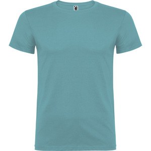 Roly CA6554 - BEAGLE Short-sleeve t-shirt with double layer crew neck in elastane Dusty Blue