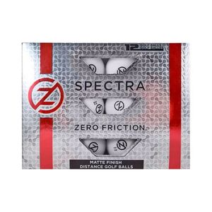 ZERO FRICTION GBDZNS - Paquet de douze balles de golf Spectra Blanc