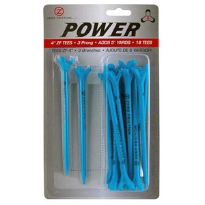 ZERO FRICTION GTPP34 - Power 3 4" Tee 18 Pack Blue