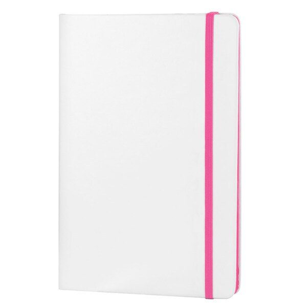 Goya 37088 - White PU Cover Notebook with Elastic Closure COLORE