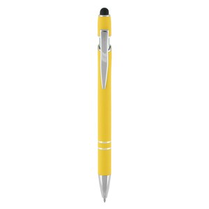 EgotierPro 37513 - Aluminium Pen met Rubber Afwerking en Touchscreen Pointer EVEN