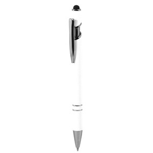 EgotierPro 37513RE - Gerecyclede Aluminium Pen met Rubber Afwerking en Touchscreen Pointer EVEN