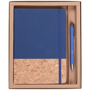 EgotierPro 53590 - Set de cuaderno de corcho y bolígrafo ECLIPSE