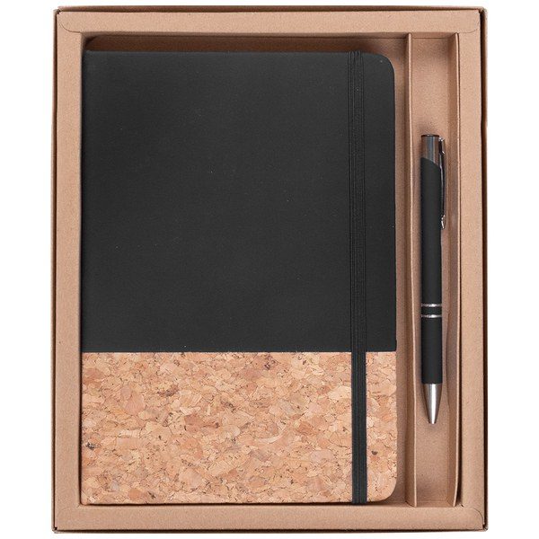 Goya 53590 - Cork Notebook and Rubber Pen Set ECLIPSE