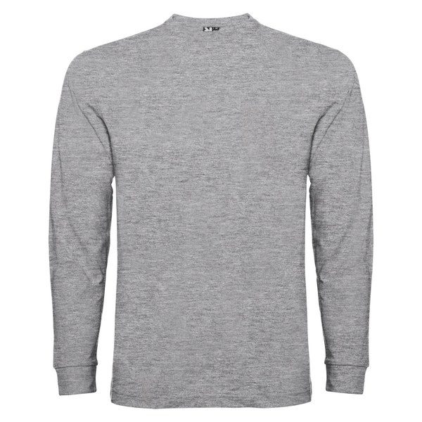 Roly CA1204 - POINTER  Long-sleeve t-shirt in tubular fabric with 4-layer crew neck and 1x1 ribbed cuffs