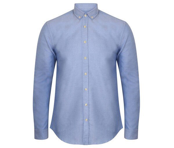 HENBURY HY512S - MODERN OXFORD LONG SLEEVED SHIRT - SLIM FIT