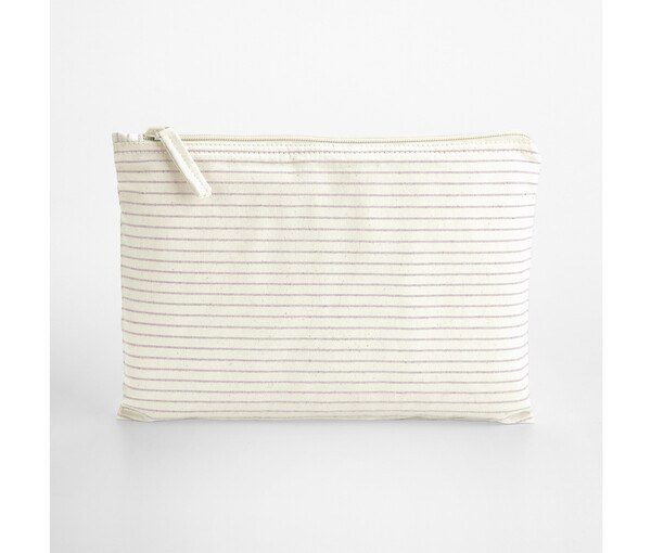 WESTFORD MILL WM253 - STRIPED ORGANIC COTTON ACCESSORY POUCH