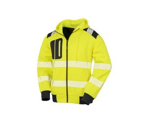 Result RS503X - HV polyester HV zipped hood Fluo Yellow / Black