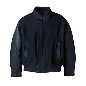 Canada Sportswear Genuine L00227 - Graduate Manteau En Melton Et Cuir  Dark Navy