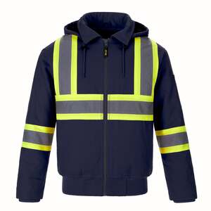 CX2 HiVis L01290 - International Hivis Bomber Jacket With Sherpa Lining Navy