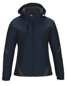 CX2 L03201 - Typhoon Ladies Colour Contrast Insulated Softshell Jacket Navy/Gunmetal