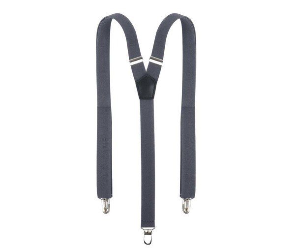 KARLOWSKY KYAG2 - Elegant Black Y-Shape Leather Suspenders