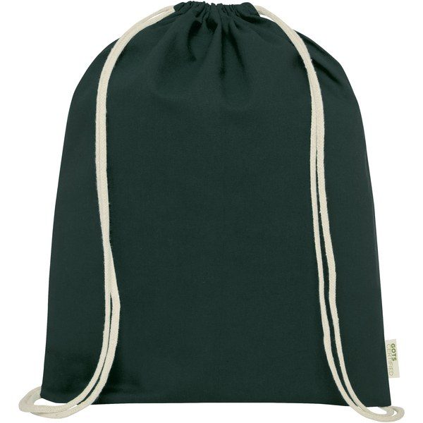 EgotierPro 120490 - Orissa 100 g/m² GOTS organic cotton drawstring bag 5L