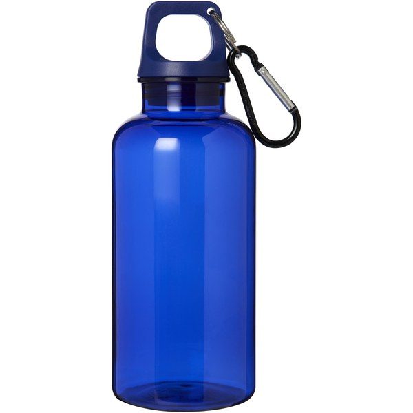 EgotierPro 100778 - Eco-Friendly 400ml Recycled Plastic Water Bottle with Carabiner