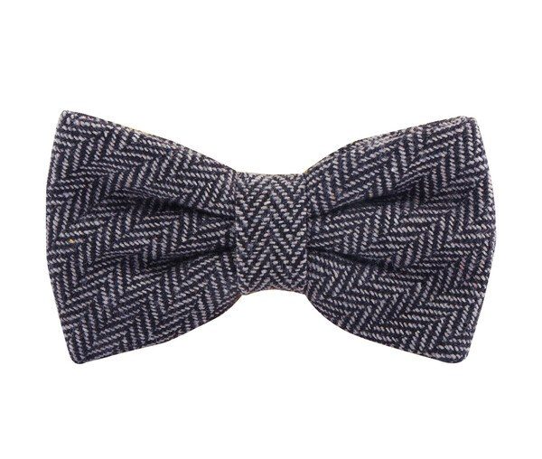 KARLOWSKY KYAK9 - Stylish urban bow tie with herringbone pattern