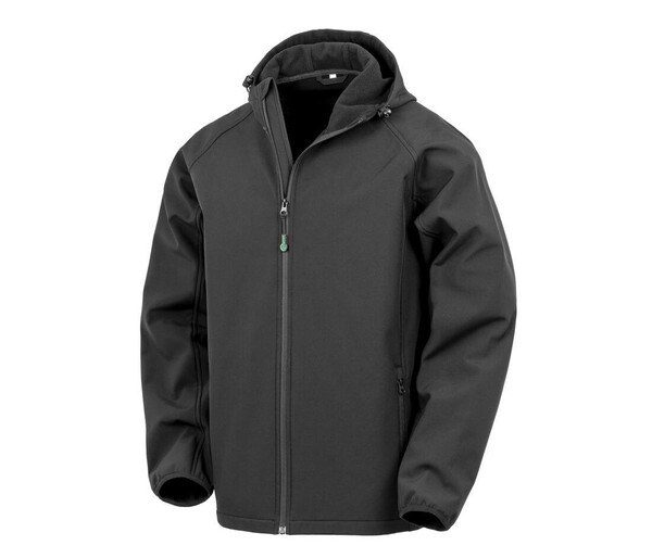 RESULT RS911M - RECYCLED 3-LAYER PRINTABLE HOODED SOFTSHELL