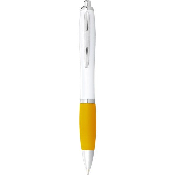 EgotierPro 106371 - Nash ballpoint pen with white barrel and coloured grip