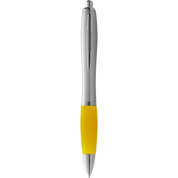 EgotierPro 107077 - Nash ballpoint pen silver barrel and coloured grip