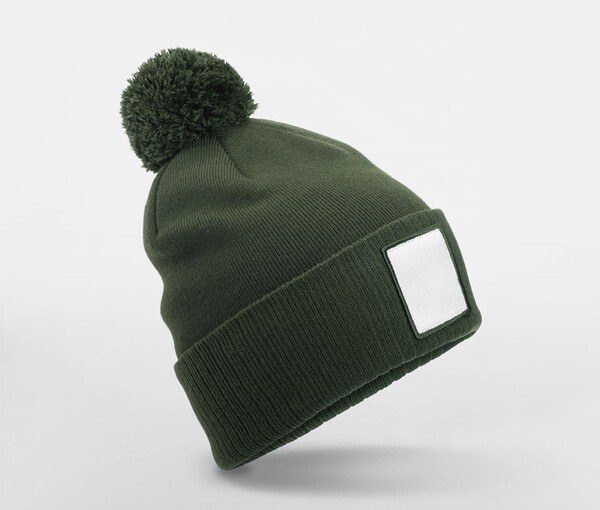 BEECHFIELD BF338R - APPLIQUÉ PATCH POM BEANIE