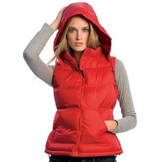 B&C Collection BA670 - Chic Feather-Touch Hooded Bodywarmer