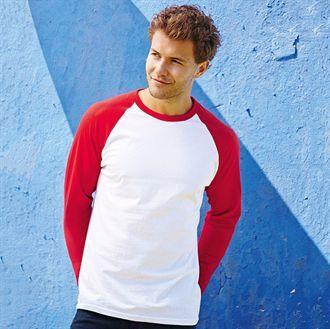 Fruit of the Loom SS028 - T-shirt Manches Longues Homme Baseball