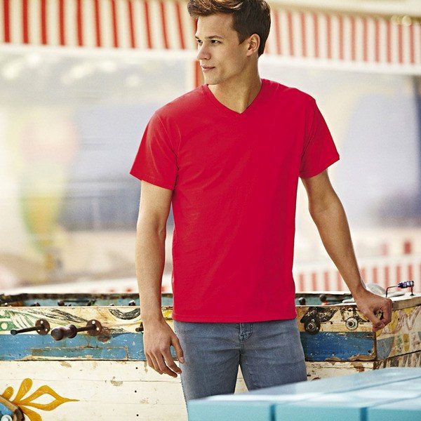 Fruit of the Loom SS034 - Camiseta Valueweight de cuello en V