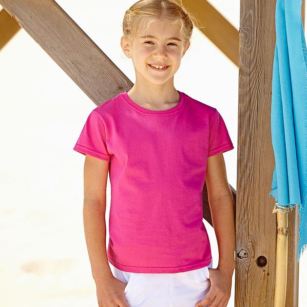 Fille T-shirt Fruit of the Loom Valueweight T Girls 