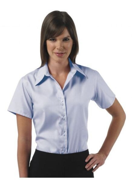 Russell J956F - Camisa de manga larga ultimate non-iron para mujer