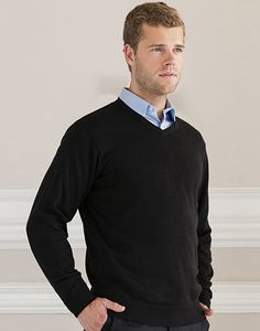 Russell Collection R-710M-0 - Pullover med V-hals
