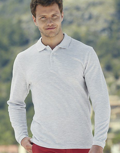 Fruit of the Loom 63-310-0 - Ultra Soft Cotton Long Sleeve Polo Shirt