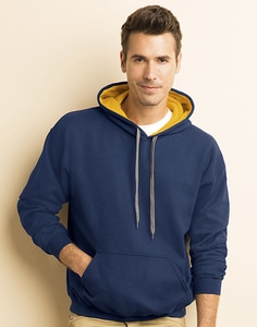 Gildan 185C00 - Mens Heavy Contrast Hooded Sweat