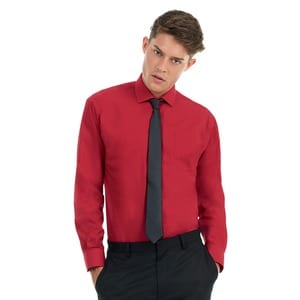 B&C SMP61 - Camicia uomo popeline maniche lunghe Smart