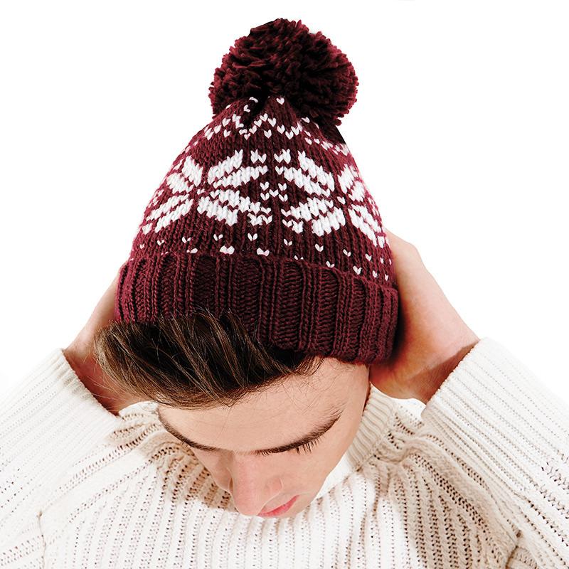 Femmes câble tricot snowstar bonnet 