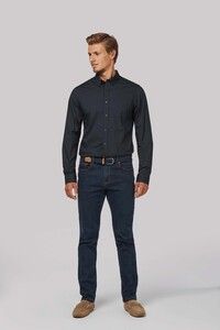 Kariban K517 - HERREN LANGARM POPELINE HEMD