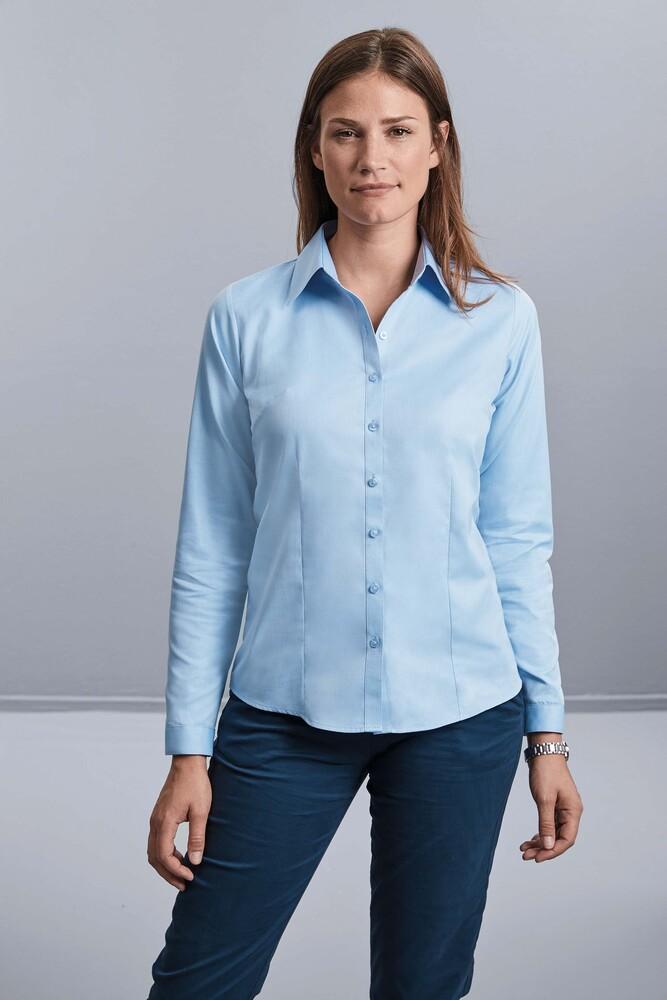 Russell Collection RU962F - Ladies` Oxford Bluse LA