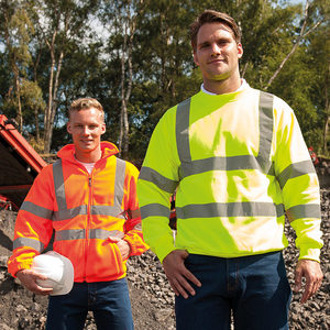 RTY HV072 - High viz fleece met volledige ritssluiting.