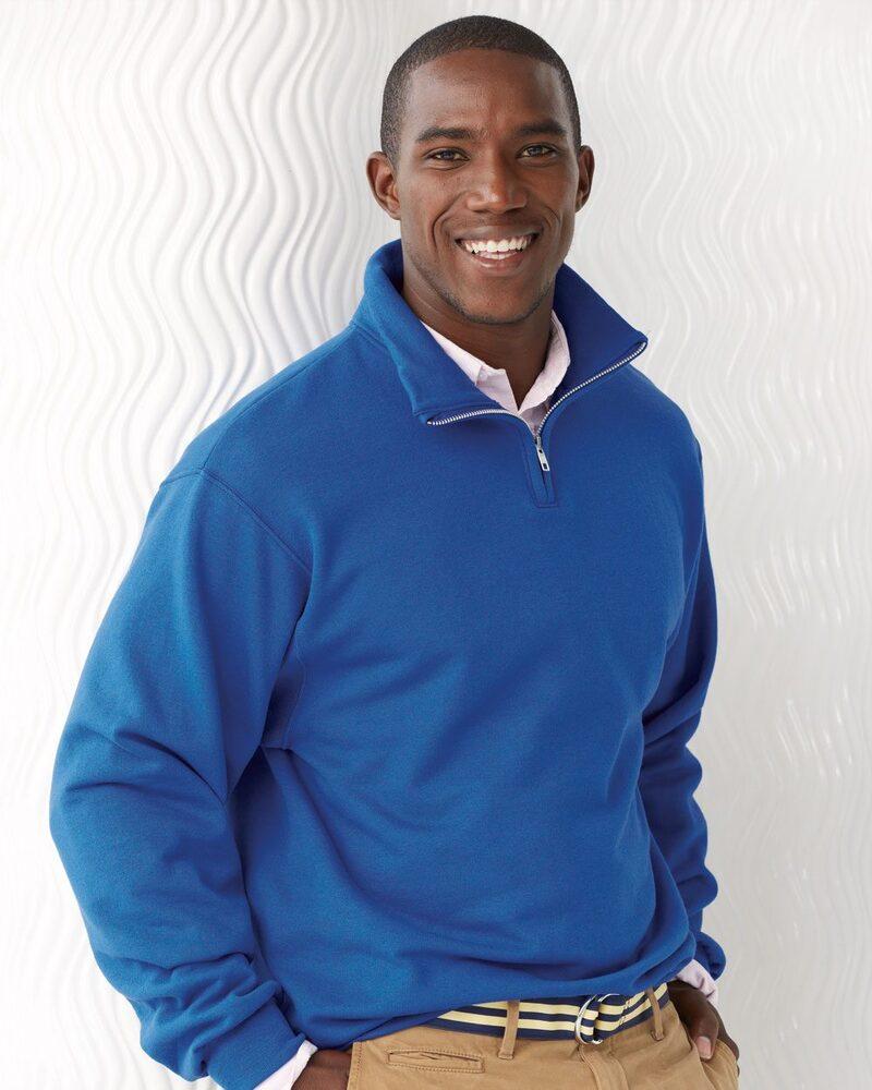 Gildan sweatshirt with zipper for men electric blue
